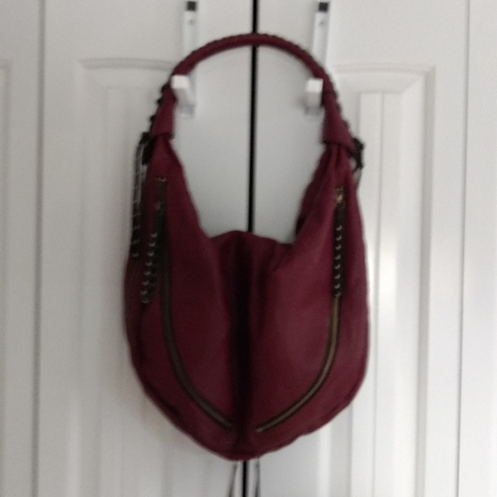 Beautiful OrYany burgundy large leather hobo bag!  Lots of organization.